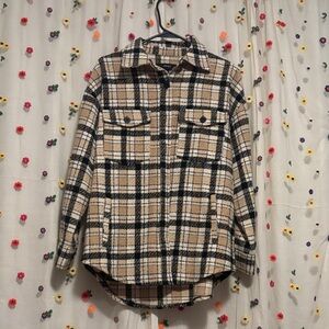 Forever 21 Checkered Shirt in Black and Tan